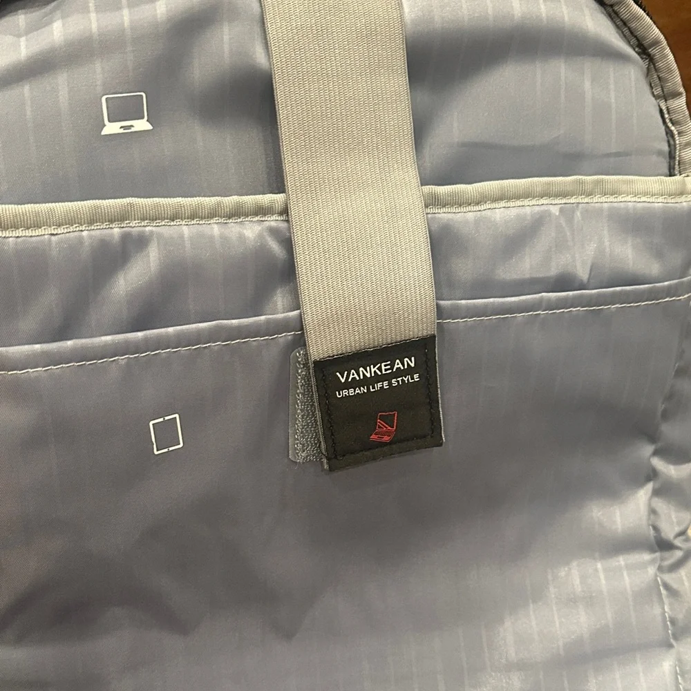 Vankean Black 16” Travel Laptop Backpack with Red Highlights